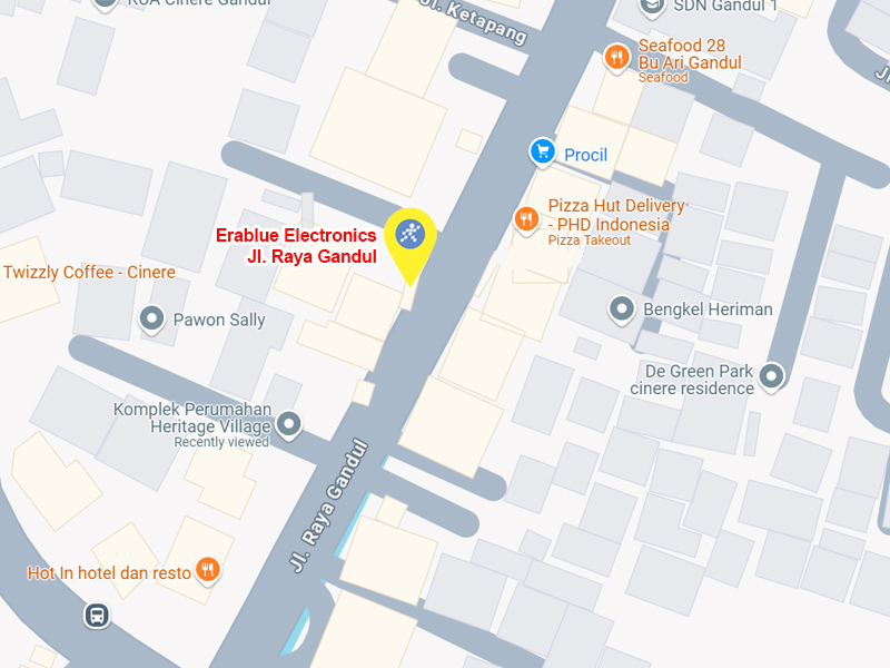 Peta ke toko EraBlue di  Jalan Raya Gandul No.24B, RT 002, RW 006, terletak di Kel/Desa Gandul, Kecamatan Cinere, Kota Depok, Provinsi Jawa Barat.